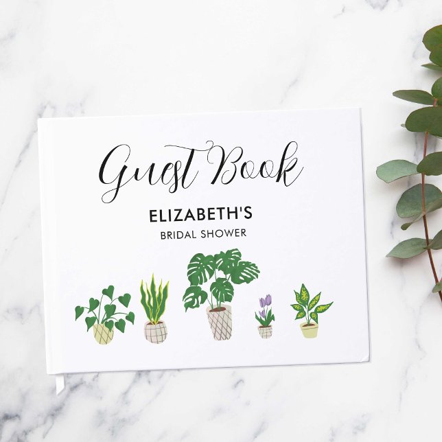Potted Plants Bridal Shower Greenery Custom Guest Book (Creator Uploaded)
