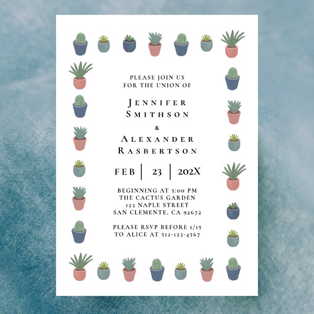 Potted Plants Garden Wedding Invitation (Creator Uploaded)