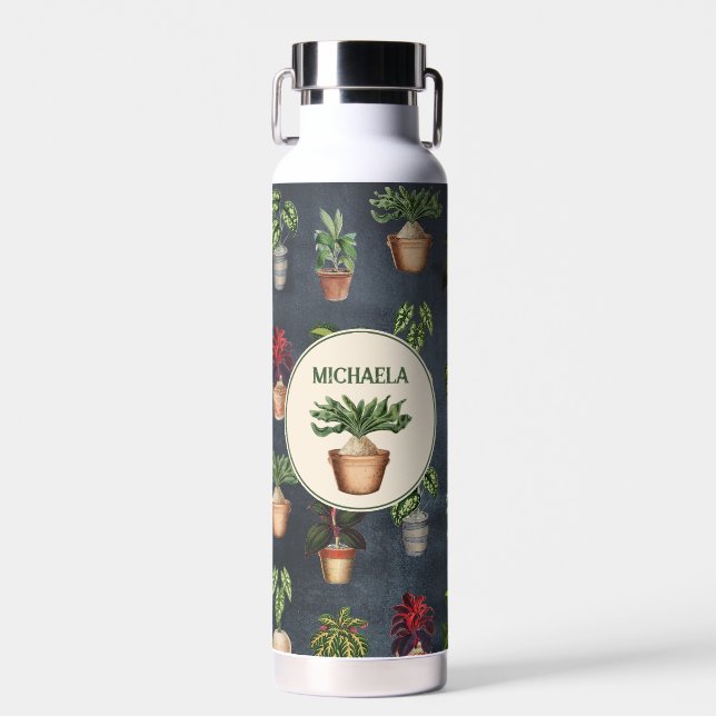 Potted Plants Terracotta Pots Rustic Water Bottle (Front)