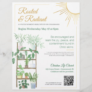 Potted Plants Women's Bible Study Flyer