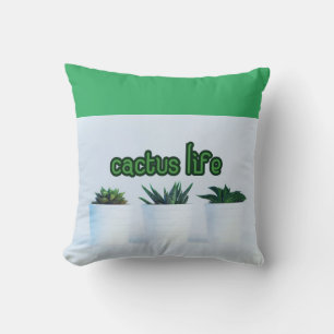 Potted Succulents Cactus Life Cushion