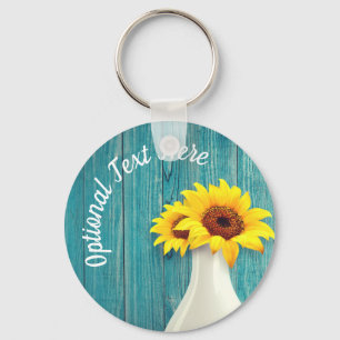 Potted Sunflowers Key Ring