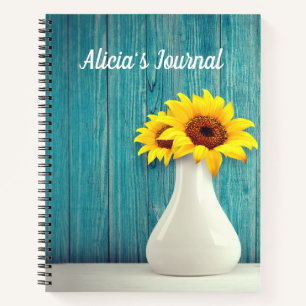 Potted Sunflowers Notebook