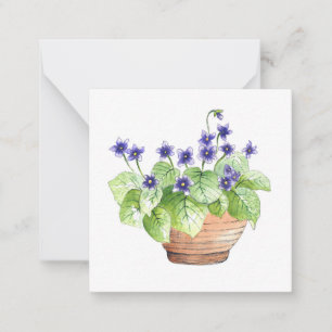 Potted Violets Card