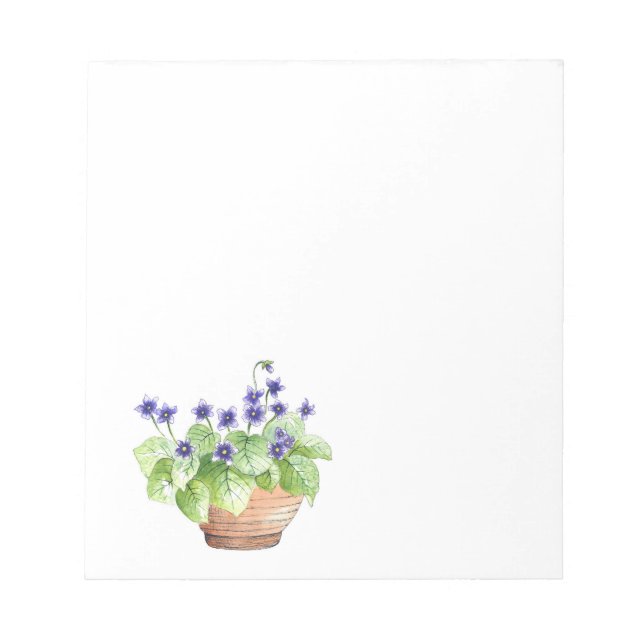 Potted Violets Notepad (Front)