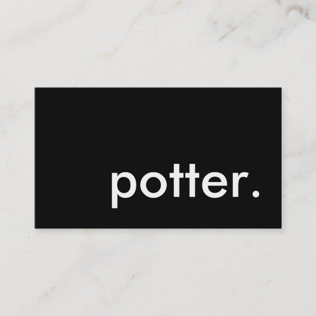 potter. business card (Front)