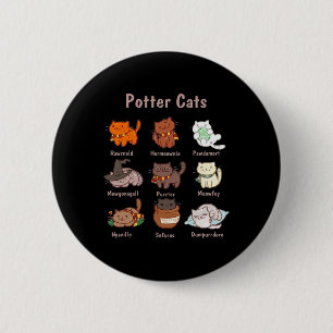 Potter Cats For Cat Lovers  6 Cm Round Badge