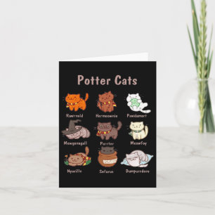 Potter Cats For Cat Lovers Card