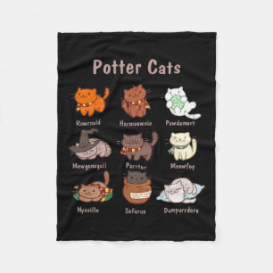 Potter Cats For Cat Lovers  Fleece Blanket