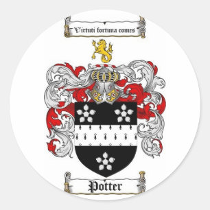Potter Family Crest Classic Round Sticker