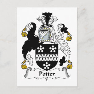 Potter Family Crest Postcard