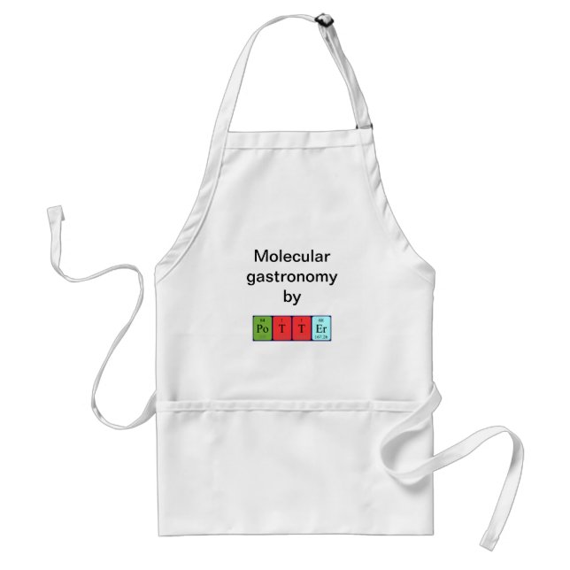 Potter periodic table name apron (Front)