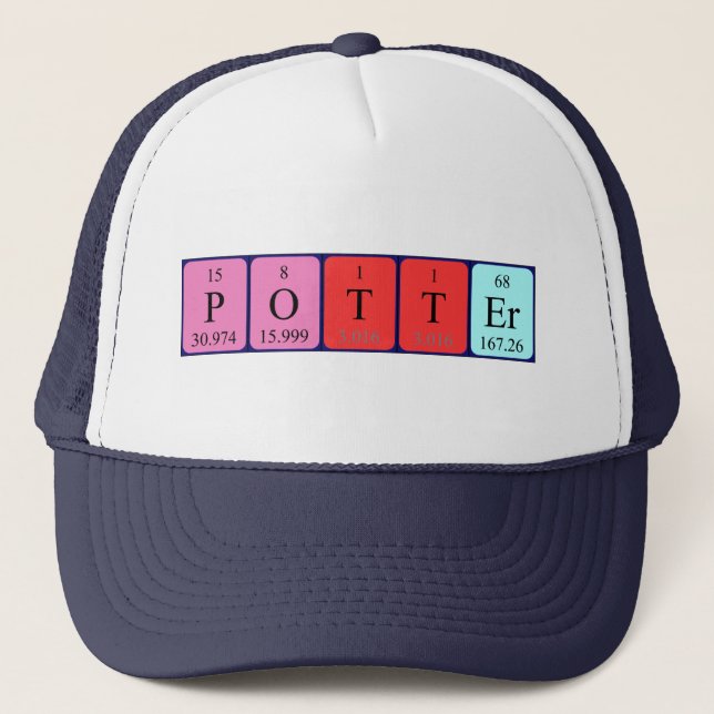 Potter periodic table name hat (Front)