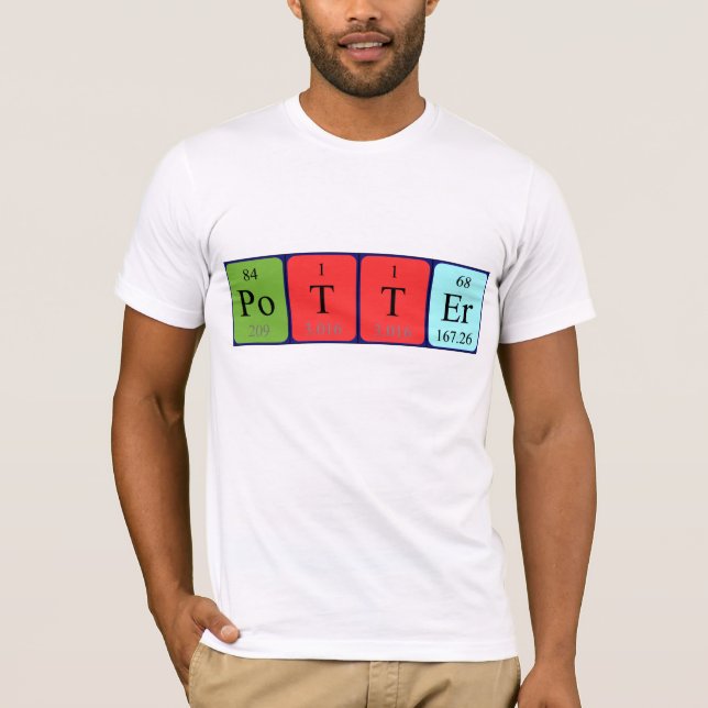 Potter periodic table name shirt (Front)
