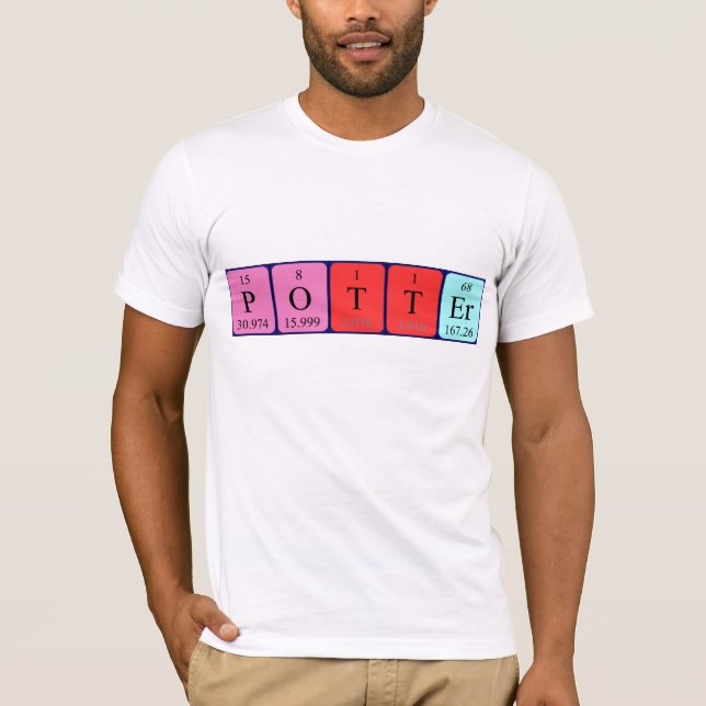 Potter periodic table name shirt (Front)
