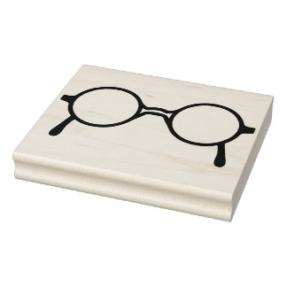 Potter-Style Eyeglasses Rubber Art Stamp