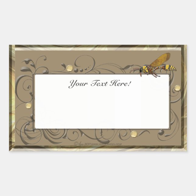 Potter Wasp Rectangular Sticker (Front)