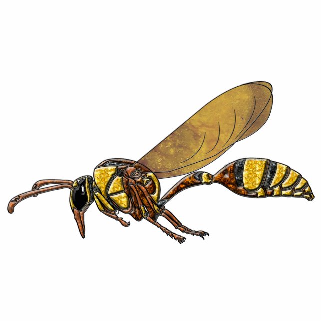 Potter Wasp Standing Photo Sculpture (Front)