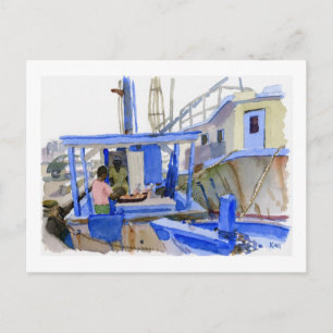 Potters Fish Boat postcard