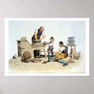 Potters, from 'Costume of Great Britain', publishe Poster