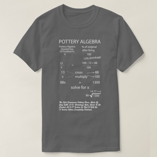 Pottery Algebra Artist T-Shirt (Design Front)