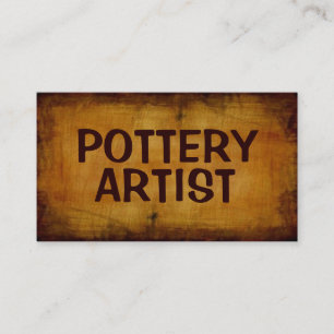Pottery Artist Antique Business Card