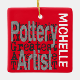 Pottery Artist Extraordinaire CUSTOM Ceramic Ornament