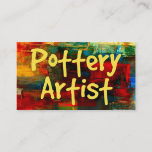 Pottery Artist in Paint Business Card