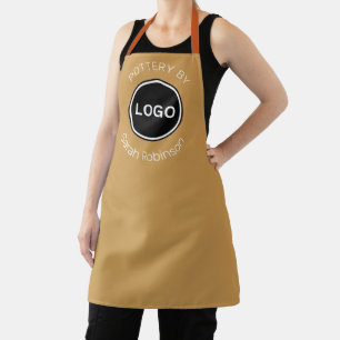 Pottery by w/ Custom Logo & Name Apron