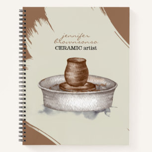 Pottery Ceramic Clay Turner sculpture earthtone Notebook