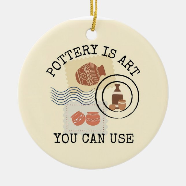 Pottery Ceramic Tree Decoration (Front)