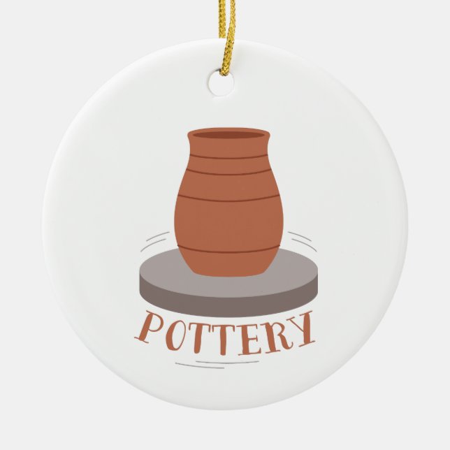 Pottery Ceramic Tree Decoration (Front)