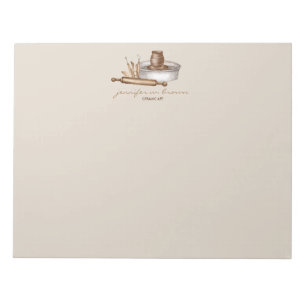 Pottery Ceramics Artist Signature Notepad