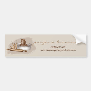 Pottery Ceramics Artist Studio Online Bumper Sticker