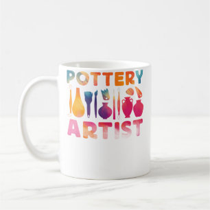 Pottery Ceramics Artist Watercolor Pottery Artist Coffee Mug