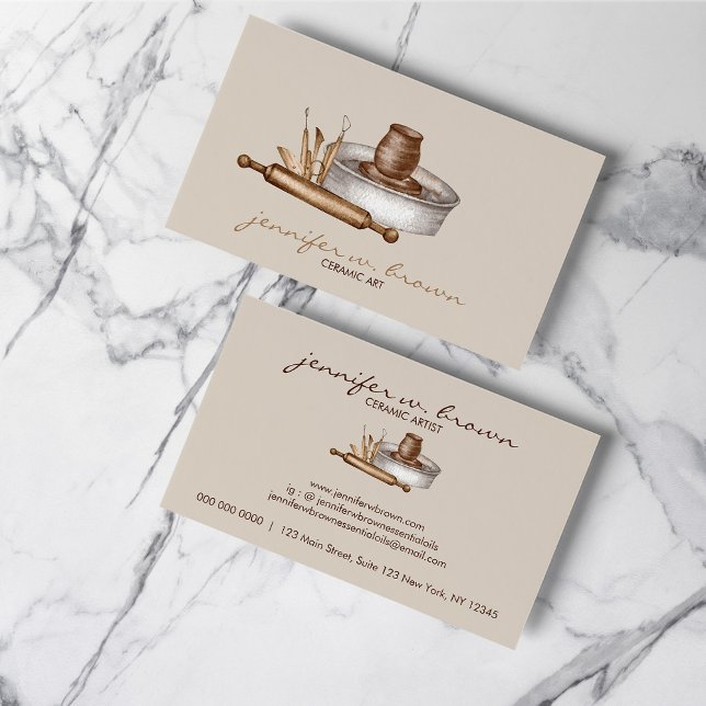 Pottery Ceramics Business Card (Pottery Ceramics Business Card)