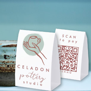 POTTERY Ceramics Studio Shop Elegant Hand-drawn 