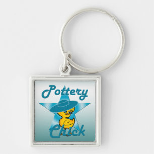 Pottery Chick #7 Key Ring