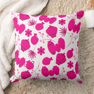 pottery clay ceramics artist pots floral pattern t cushion