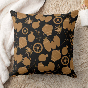 pottery clay ceramics artist pots floral pattern t cushion