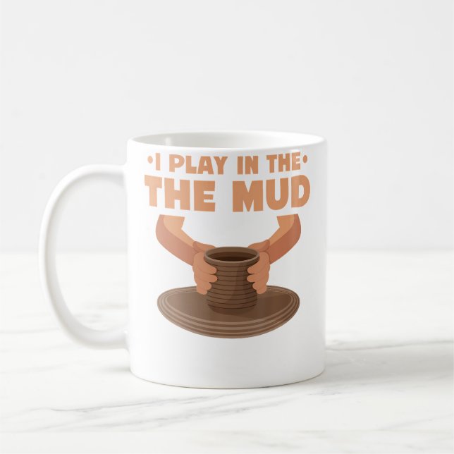 Pottery Clay Coffee Mug (Left)