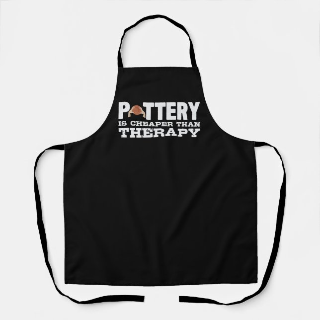 Pottery Clayware Joke Ceramist Kiln Ceramic Apron (Front)