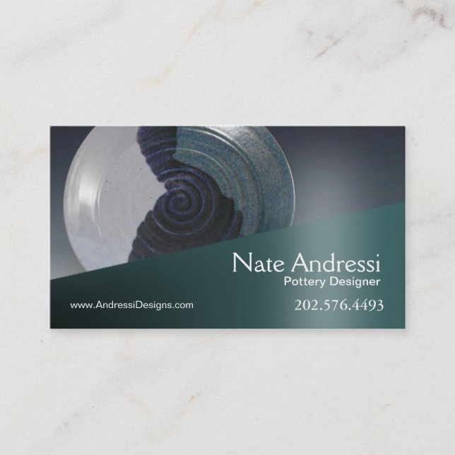 "Pottery Designer I" - Ceramics Business Card (Front)