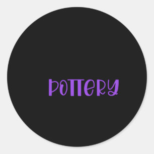 Pottery For Coffee And Pottery Classic Round Sticker