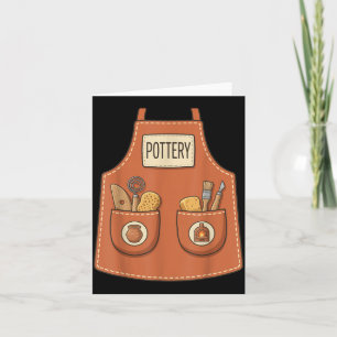 Pottery Funny Ceramic Artist Kiln Worker Apron Card