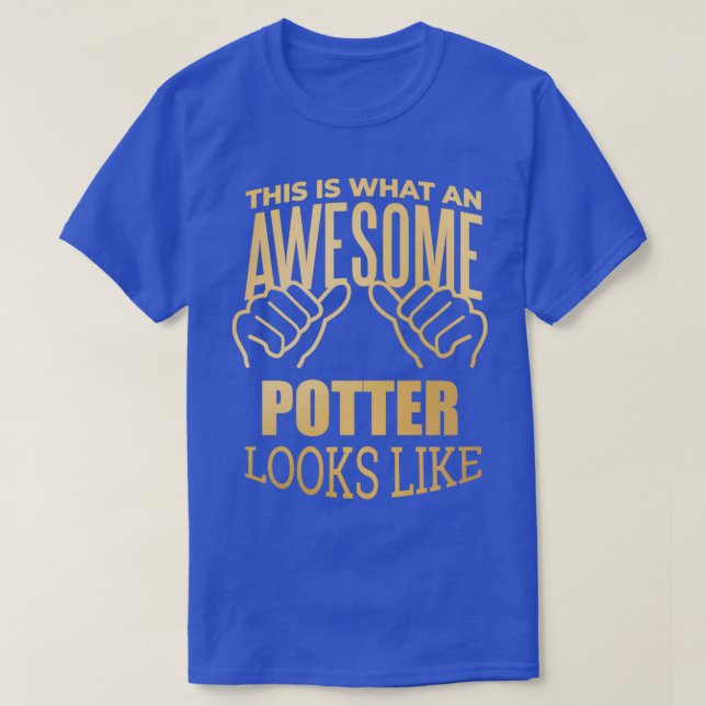 Pottery Funny Gift Design in Gold T-Shirt (Design Front)