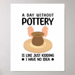 Pottery Gift Idea   Potters Ceramists Pottery Clay Poster