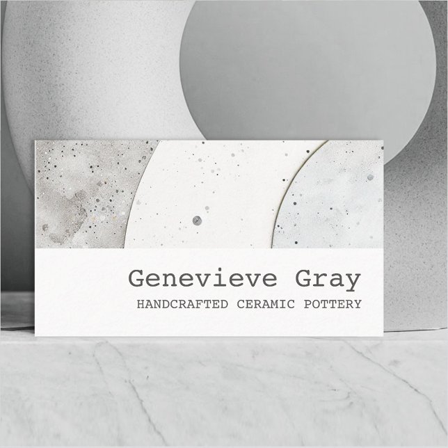 Pottery Handcrafted Modern Minimalist Abstract  Business Card (Creator Uploaded)