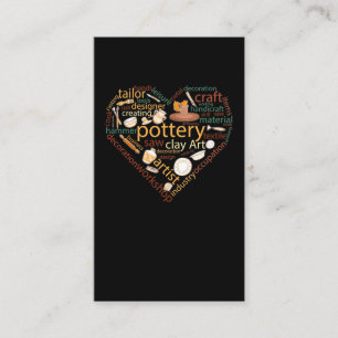 Pottery Heart Ceramic Crafting Business Card