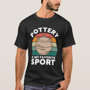 Pottery Is My Favourite Sport, Retro Sunset Artist T-Shirt